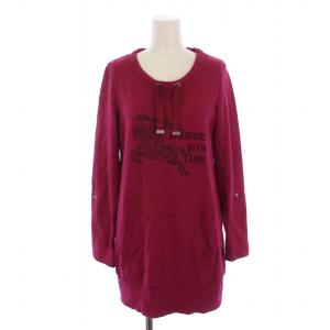 スウェット トレーナー チュニック 38 赤紫