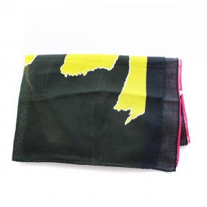 MARNI ストール 総柄 コットン 黒 ピンク イエロー