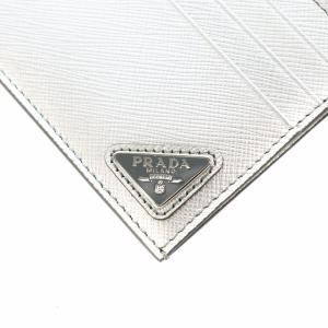 PRADA 三角プレート トライアングルロゴ カードケース シルバー色 1MC223