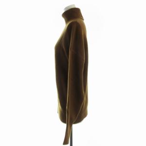 Theory ROYAL WOOL DROP SHOULDER THE ニット セーター プルオーバー タートルネック 長袖 S 茶 ブラウン