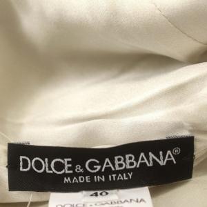 DOLCE&GABBANA ドレープワンピース F6BK9T 花柄 ワンピース 七分袖 ひざ丈 40 グレー
