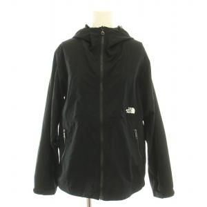 コンパクトジャケット Compact Jacket マウンテンパーカー アウター フード ロゴ刺繍 L 黒 ブラック NPW71830