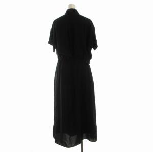 GRAMiCCi シャツワンピース マキシ ロング ベルト 半袖 S 黒 ブラック GLOP-19S908 /RO