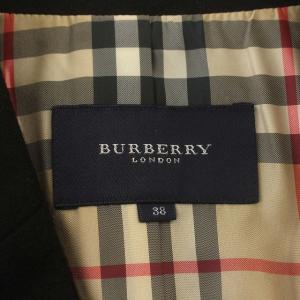BURBERRY LONDON テーラードジャケット ウール アンゴラ混 裏地ノバチェック 38 M 黒 ブラック /G