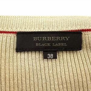 BURBERRY BLACK LABEL アンサンブル カーディガン ニット FBE02-647-41 リブニット ラメ 38 ゴールド