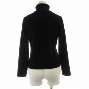 BURBERRY LONDON ニット セーター プルオーバー カシミヤ混 タートルネック 長袖 S 黒 ブラック FB732-775