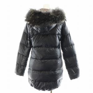 DUVETICA カッパ KAPPA ダウンコート ロング丈 フード ファー アウター 38 黒 ブラック /AN26