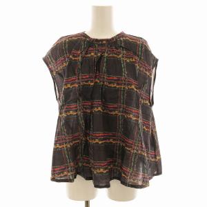 タグ付き シャツ ブラウス ノースリーブ チェック 野菜柄 F マルチカラー /EE