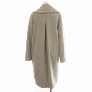 PINKY&DIANNE ビーバーショールカラーコート 031-7252052 カシミヤ混 ロング コート 34 グレー /G