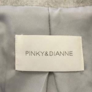 PINKY&DIANNE ビーバーショールカラーコート 031-7252052 カシミヤ混 ロング コート 34 グレー /G
