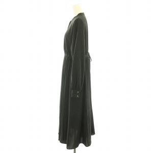 URBAN RESEARCH 23AW レオパードドットプリントワンピース ロング バンドカラー 長袖 Free チャコールグレー UR37-26X004