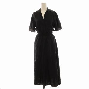 ワンピース ロング 半袖 36 黒 ブラック 21040900555020 /EE