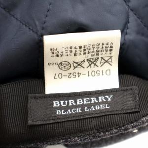 BURBERRY BLACK LABEL ウール ハンチング D1501-452-07 中綿 帽子 F グレー