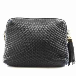 BALLY ショルダーバッグ キルティング タッセル レザー 黒 ブラック