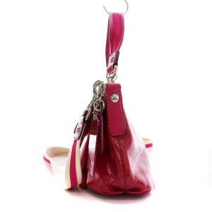 COACH 13852 ハンドバッグ ショルダーバッグ 2WAY パテントレザー エナメル ピンク
