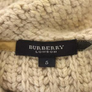 BURBERRY LONDON ニットコート カシミヤ混 ダブル コート 5 L相当 ベージュ