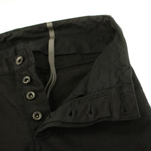 KAZUYUKI KUMAGAI ATTACHMENT ワークパンツ ストレッチ ボタンフライ 1 S 黒 ブラック /TK