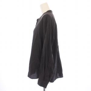 MARGARET HOWELL 21AW シャツ ブラウス 長袖 スキッパーネック 2 黒