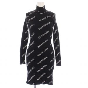 オールオーバーロゴ リブワンピース S ブラック 595196