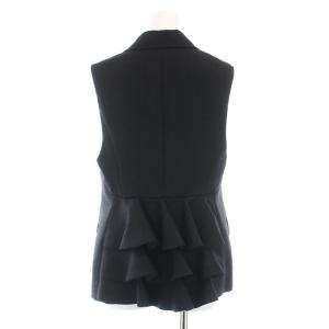 Diagram 24AW バックフリルベスト 0324357003 ジレ ダブル ミドル丈 36 黒