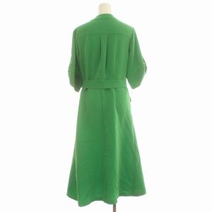 Grace Class 23SS シャツワンピース ロング 半袖 ワンピース ベルト付 36 S グリーン 緑