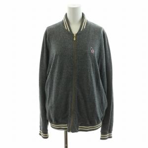 ジップアップジャケット アウター 長袖 ロゴワッペン XL グレー /NQ