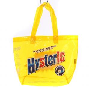 HYSTERIC HITS トートバッグ ハンドバッグ ロゴ ビニール 黄色