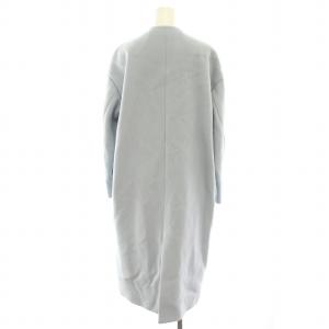 IENA 20AW マンテコ MANTECO ノーカラーコート アウター ミドル 34 水色 ライトブルー 20020900515130