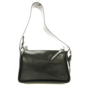 Ameri VINTAGE 23AW ENAMEL WIDE SHOULDER SQUARE BAG ハンドバッグ 黒 /MM