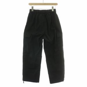 TRAVAIL MANUEL コットンリップストップカーゴパンツ イージー ウエストゴム F 黒 ブラック タグ付き /BB