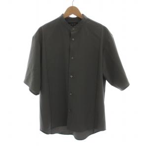 23SS ストレッチツイルバンドカラーシャツ 半袖 1 グレー 133302007 /YM