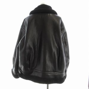 Ray Beams ムートンジャケット フェイクレザー 裏地ボア 1 黒 ブラック 63-18-0118-462 /RO