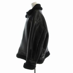 Ray Beams ムートンジャケット フェイクレザー 裏地ボア 1 黒 ブラック 63-18-0118-462 /RO