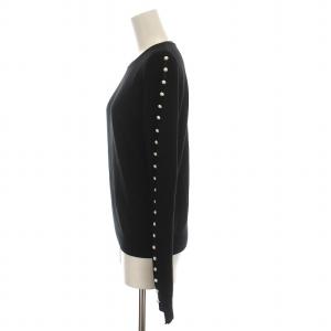 ADEAM PEARL BUTTON SWEATER パールボタン セーター ニット 長袖 2 黒 ブラック 37380