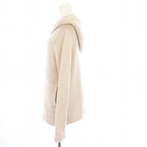 FOXEY ジップアップニットパーカー カシミアフーディ 38 ベージュ 40106-KAJFZ02MK