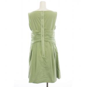 FOXEY ノースリーブ ワンピース リボン 42 ライトグリーン 27023