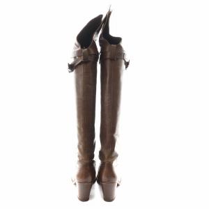 SARTORE ニーハイブーツ ロングブーツ ヒール レザー 37 茶 ブラウン /AN30