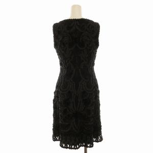 ANAYI ワンピース ひざ丈 ノースリーブ 黒 ブラック 141261295360