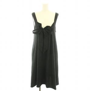 ニットワンピース ひざ丈 ノースリーブ サンプル品 カシミヤ 40 チャコールグレー 22772 /YT