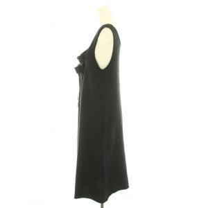 FOXEY BOUTIQUE ニットワンピース ひざ丈 ノースリーブ サンプル品 カシミヤ 40 チャコールグレー 22772 /YT