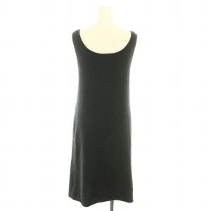 FOXEY BOUTIQUE ニットワンピース ひざ丈 ノースリーブ サンプル品 カシミヤ 40 チャコールグレー 22772 /YT