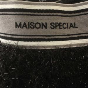 MAISON SPECIAL Logo Band Lame Pants イージーパンツ 21232465202 ワイド パンツ ラメ