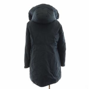 WOOLRICH RAMAR CLOTH ダウンコート ロング丈 フード ファー アウター S 紺 ネイビー 1602177