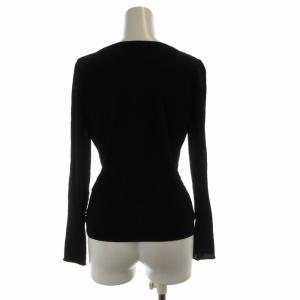 FOXEY BOUTIQUE ニット セーター シアー シースルー Vネック 長袖 黒 ブラック 16555-STAAE11-2