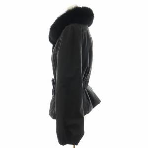 TO BE CHIC ダウンジャケット ファー アウター 38 S 黒 ブラック