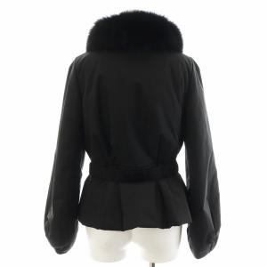 TO BE CHIC ダウンジャケット ファー アウター 38 S 黒 ブラック