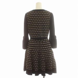 M'S GRACY リボンモチーフ ニット セットアップ AK-628523 カーディガン スカート 38 ネイビー