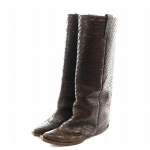 GIVENCHY ロングブーツ 型押し 36 ブラウン