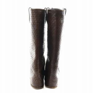 GIVENCHY ロングブーツ 型押し 36 ブラウン