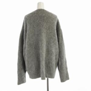 Spick&Span 23AW アルパカ混Vネックカーディガン ニット セーター Vネック ビックシルエット 長袖 F グレー 23080200525040